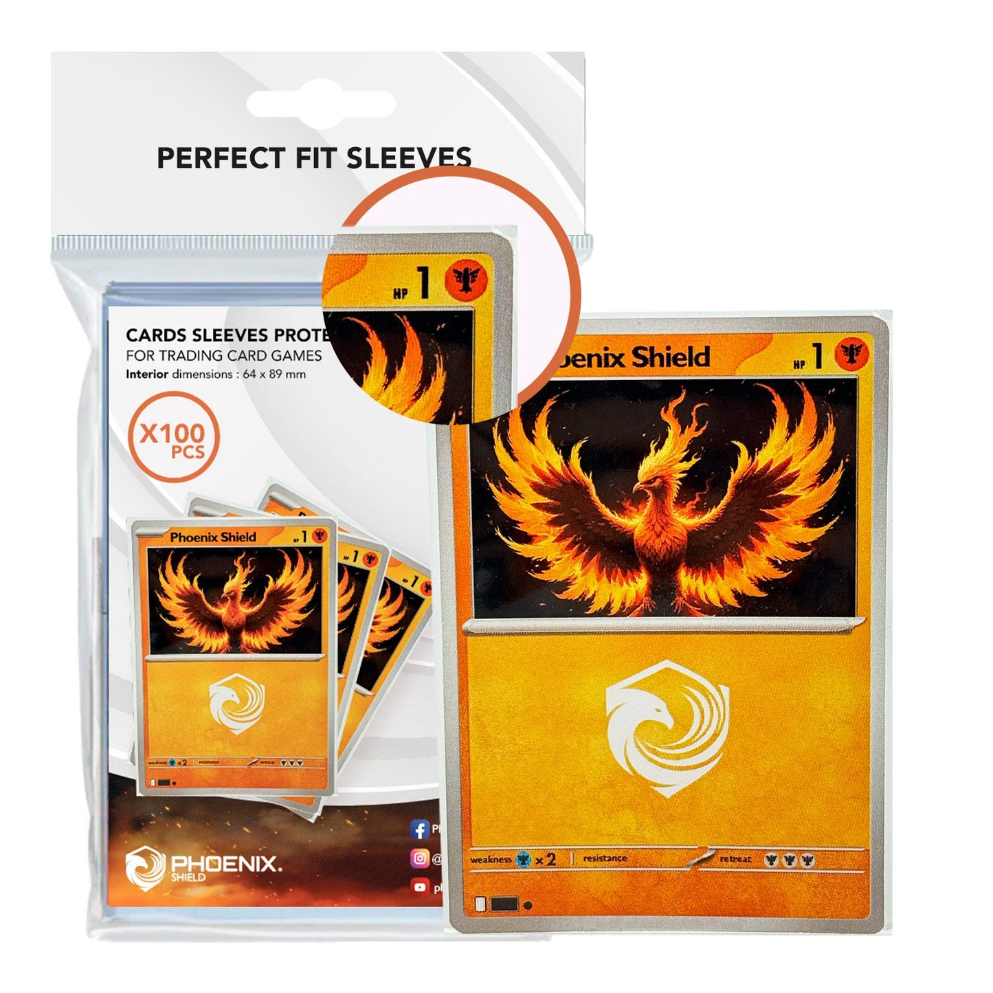 Phoenix Shield - Perfect Fit Sleeves x100